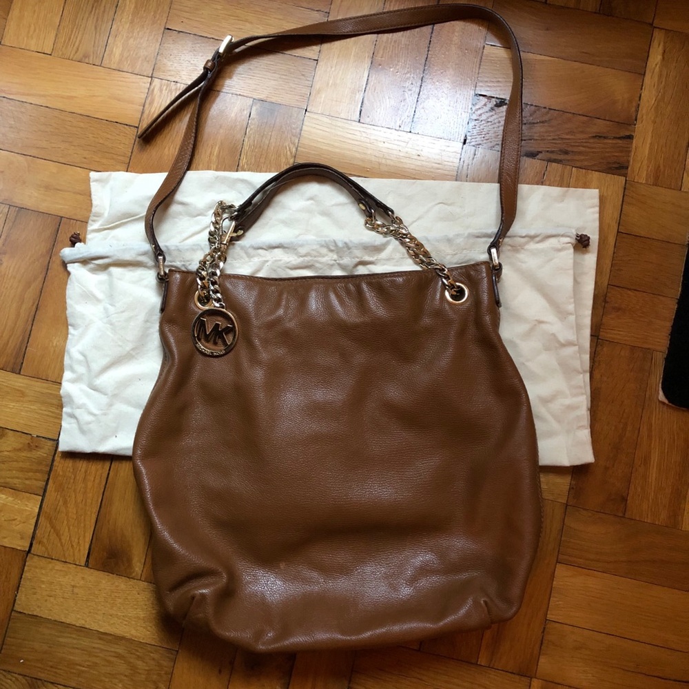 Michael Kors Hobo Crossbody Brown Leather Bag